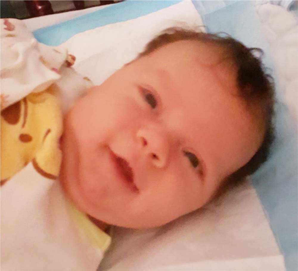 Caitlin's smiling baby
